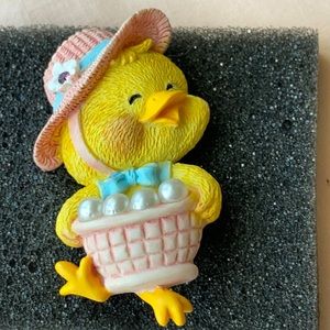 Avon Chick with Egg Basket Pin